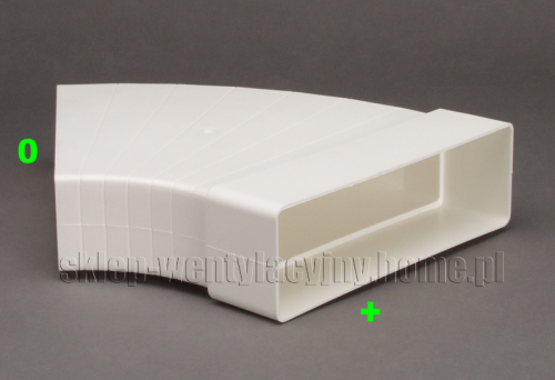 Kolano wielokątowe, poziome, 204x60mm