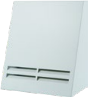 AH-8 white 160 - okap zewnętrzny ze stali nierdzewnej z nagrzewnicą