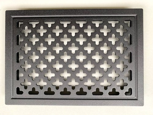 Kratka retro, prostokątna 14x21 - czarna, krzyżyk