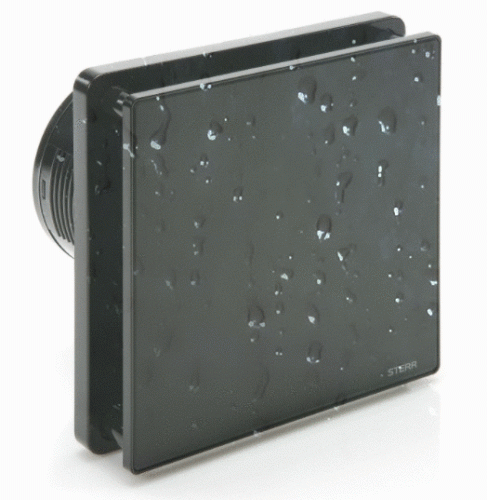 Wentylator BFS 100 MB 12V, Czarny MAT, ze szklanym panelem przednim