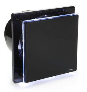 Wentylator BFS 150 LT-B z timerem, ze szklanym panelem przednim , czarny z podświetleniem LED