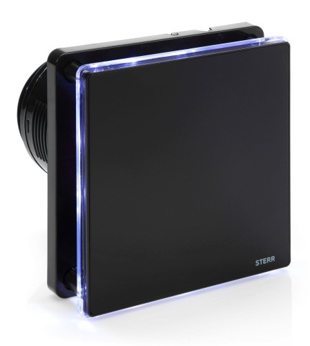 Wentylator STERR - BFS 100LT-MB, Czarny MAT - z timerem i podświetleniem LED