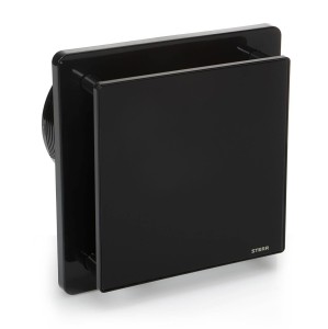 Wentylator STERR - BFS 125 MB, czarny MAT, ze szklanym panelem przednim