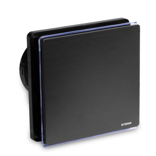 Wentylator STERR - BFS100L-BA, czarne aluminium, z podświetleniem LED