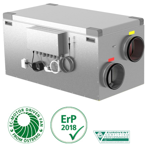 HERU 160 S EC-y2 Centrala wentylacyjna z podłączeniem bocznym