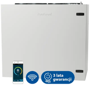 Centrala Komfovent Domekt-R-900-V-C6M 995 L/AZ wymiennik obrotowy sorpcyjny-entalpiczny, układ króćców pionowy