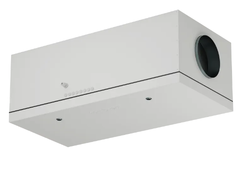 Centrala Komfovent Domekt Domekt-S-800-F-W, wykonanie płaskie, podwieszane, wersja ze zintegrowaną nagrzewnicą wodną