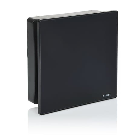 Wentylator STERR - BSL 100 T-B - króciec 4,6cm, ze szklanym panelem przednim i timerem