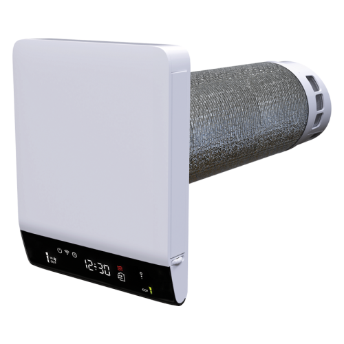 FRESHPOINT 200-E PRO - ściana 200*-440mm - jednostka wentylacji decentralnej z wymiennikiem miedzianym , matą grzewczą WIFI, czujnikiem wilgotności, CO2 oraz VOC