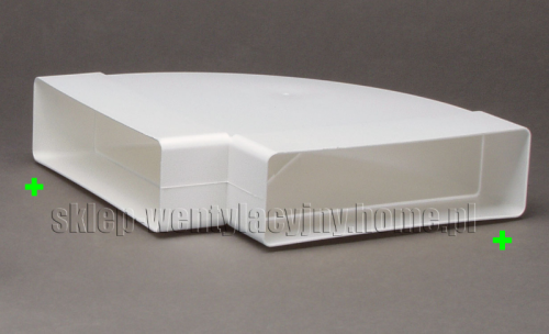 Kolano poziome 90 stopni, 204x60mm