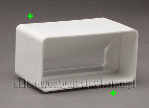 Łącznik kanałów 120x60mm z zaworem zwrotnym