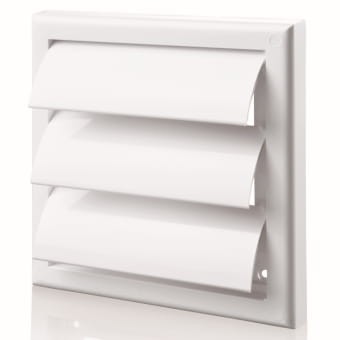 WP MV 100 VJ - kratka z żaluzjami grawitacyjnymi, podłączenie na fi 100mm