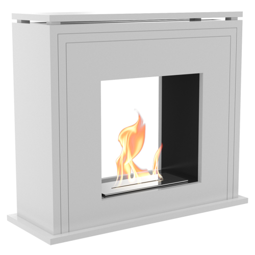 Biokominek JUNE tunel biały z certyfikatem TÜV