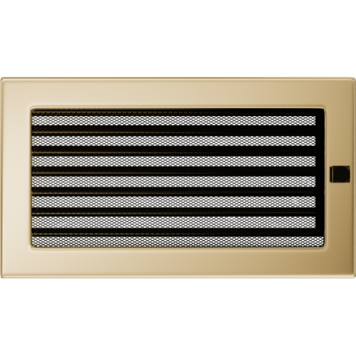 Kratka pozłacana z żaluzją 17x30