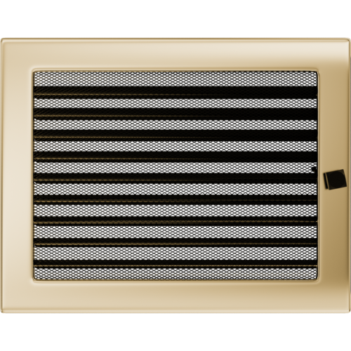 Kratka pozłacana z żaluzją 22x30