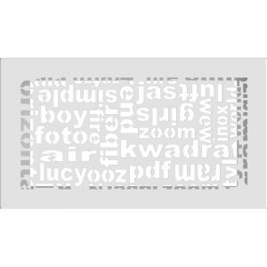 Kratka ABC biała 17x30