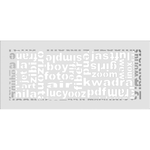 Kratka ABC biała 17x37