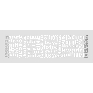 Kratka ABC biała 17x49