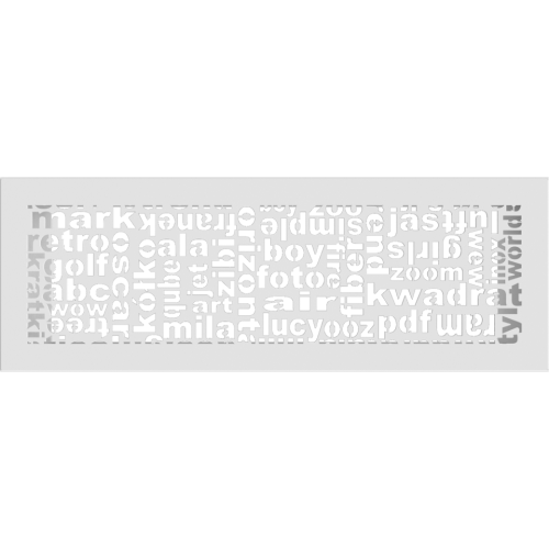 Kratka ABC biała 17x49