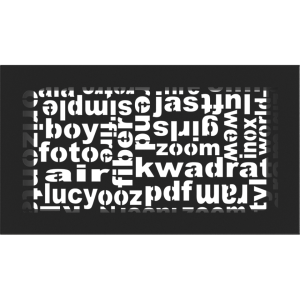 Kratka ABC czarna 17x30