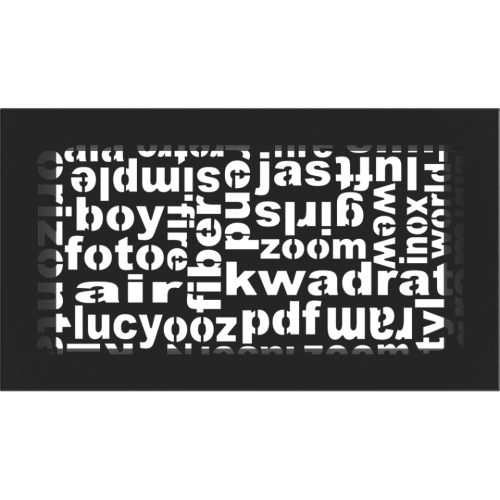 Kratka ABC czarna 17x30