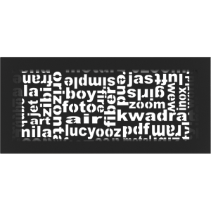 Kratka ABC czarna 17x37