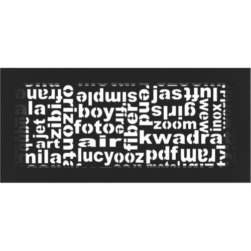 Kratka ABC czarna 17x37