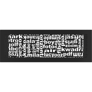 Kratka ABC czarna 17x49