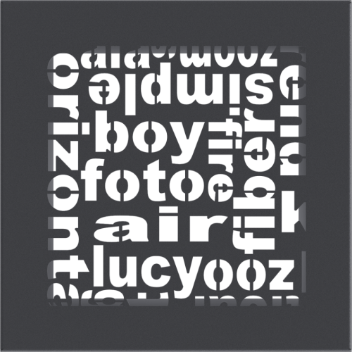 Kratka ABC grafitowa 17x17