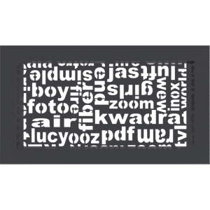 Kratka ABC grafitowa 17x30