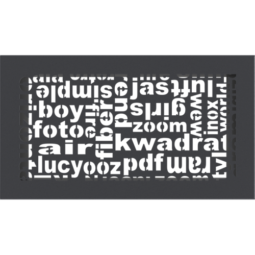 Kratka ABC grafitowa 17x30