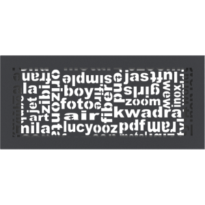 Kratka ABC grafitowa 17x37