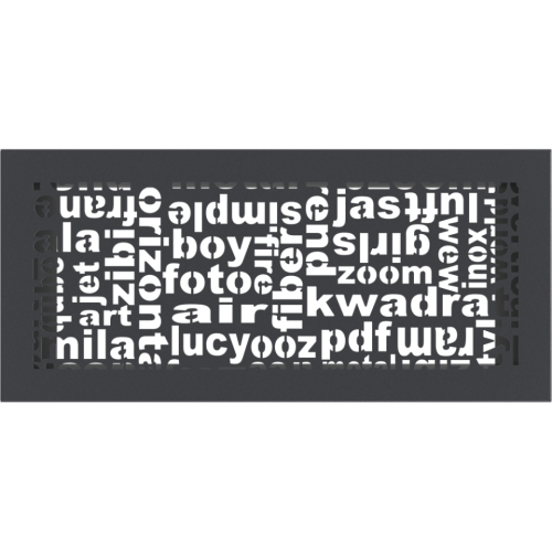 Kratka ABC grafitowa 17x37