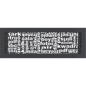 Kratka ABC grafitowa 17x49