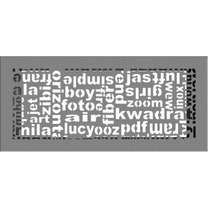 Kratka ABC granito 17x37