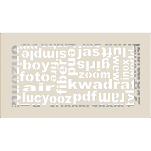 Kratka ABC kremowa 17x30