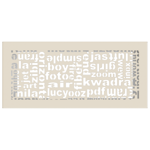 Kratka ABC kremowa 17x37