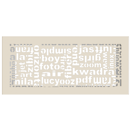 Kratka ABC kremowa 17x37