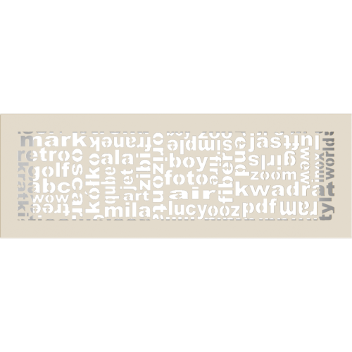 Kratka ABC kremowa 17x49