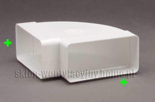 Kolano poziome 90 stopni, 120x60mm