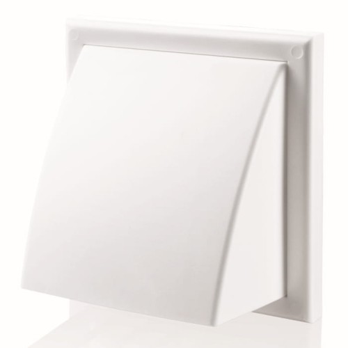 WP MV 122 VK WH - kratka wywiewna z okapem i zaworem zwrotnym, wyjście na fi 125mm