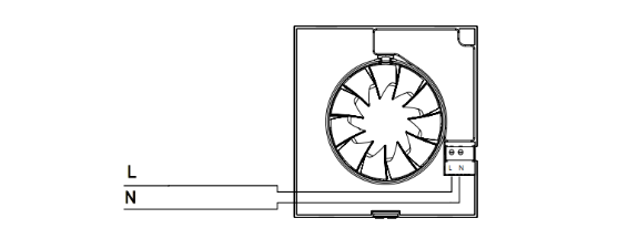 podłączenie wentylatora z czujnikiem ruchu